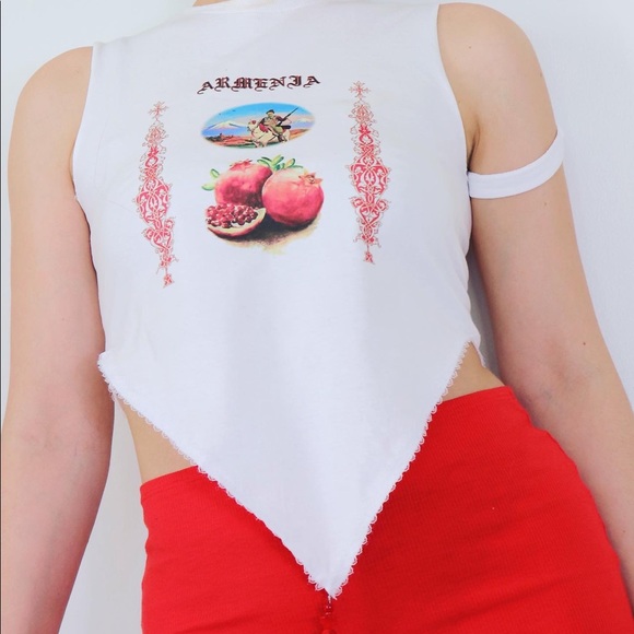 MELGA Tops - Handmade Armenian Traditional Graphic Top by MELGA